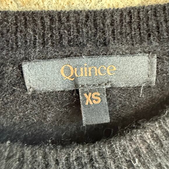 Quince Sweater 100% Cashmere Pullover Black Womens XS Minimalist Quiet Luxury - Picture 3 of 6